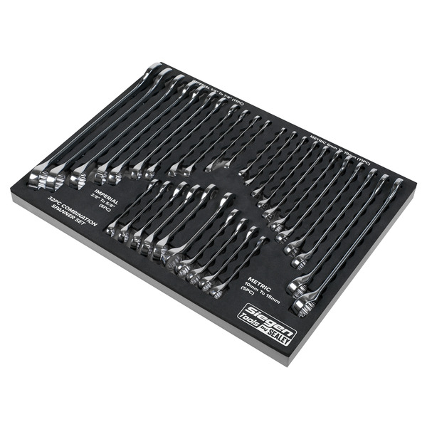 Sealey S01239 Siegen Metric/Imperial Combination Spanner Set 32pc