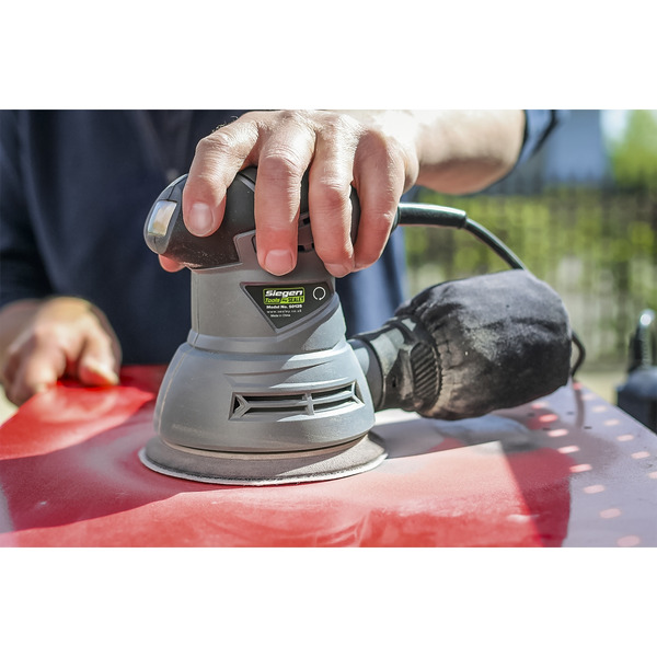 Sealey S0125 Siegen 125mm Random Orbital Palm Sander 240W/230V