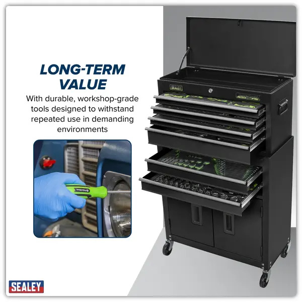 Sealey S01267 Topchest & Rollcab Combination 6 Drawer with 247pc Tool Kit