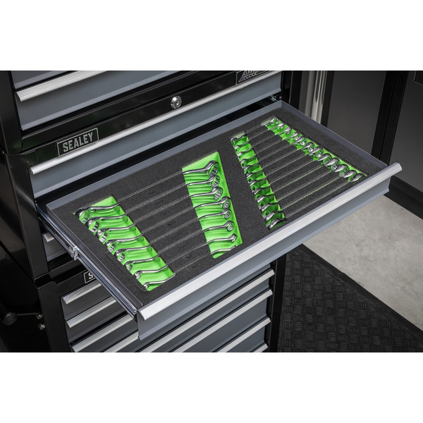 Sealey S01273 Siegen Combination & Deep Offset Spanner Set with Tool Tray 20pc