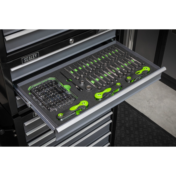 Sealey S01275 Siegen Specialised Bit Set & Folding Hex Keys with Tool Tray 170pc