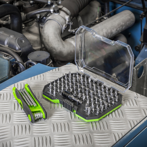 Sealey S01275 Siegen Specialised Bit Set & Folding Hex Keys with Tool Tray 170pc