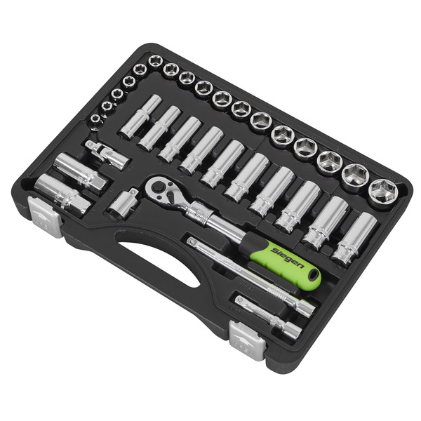 Sealey S01287 Siegen Extendable Ratchet Socket Set 3/8