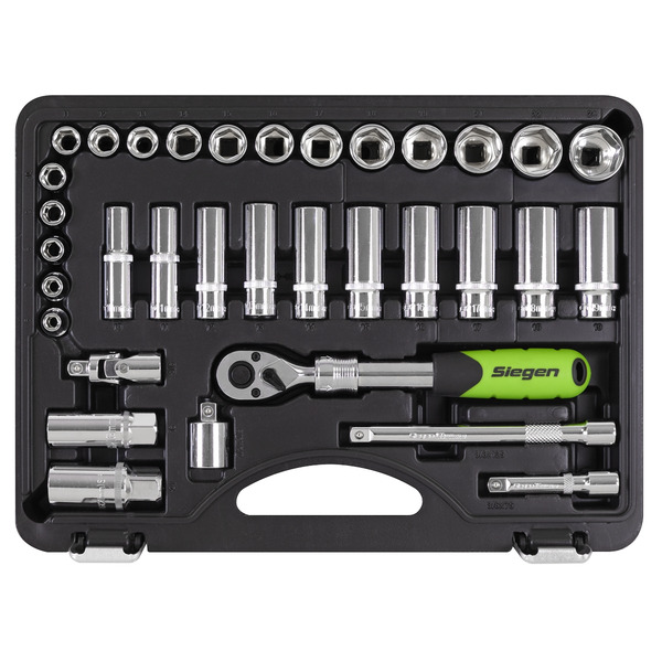 Sealey S01287 Siegen Extendable Ratchet Socket Set 3/8