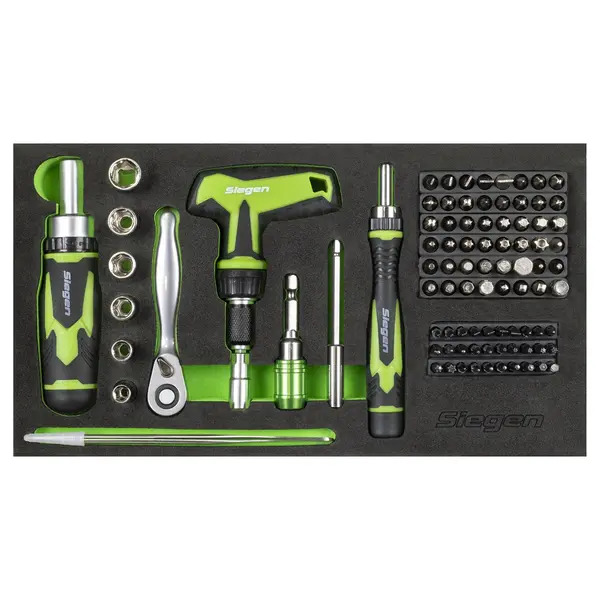 Sealey S01335 Siegen Mini Toolbox 2 Drawer with 111pc Tool Kit
