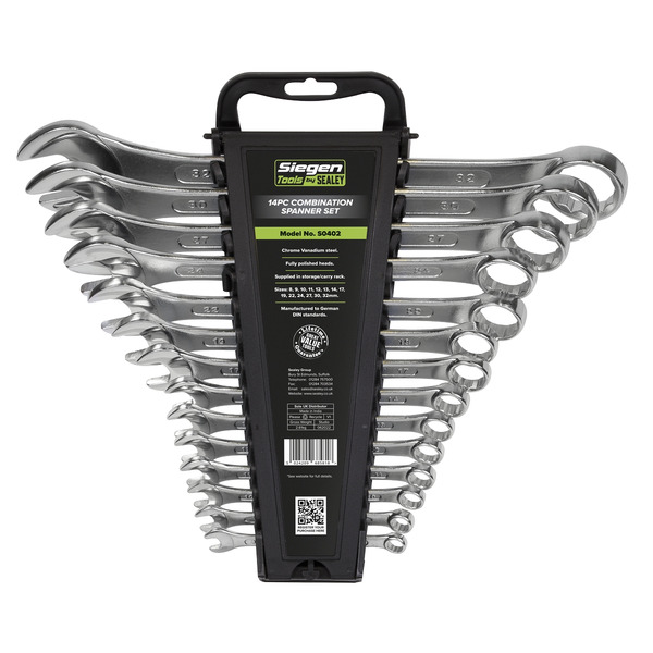 Sealey S0402 Siegen Combination Spanner Set 14pc