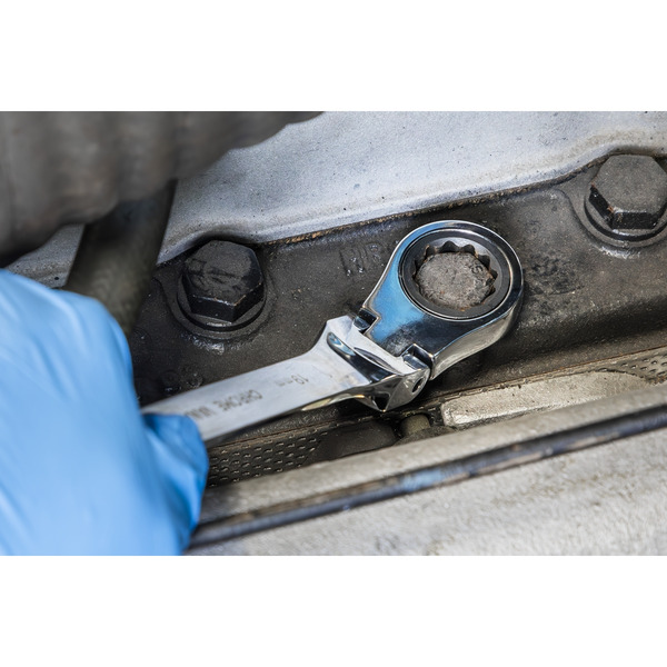 Sealey S0635 Siegen Flexi-Head Combination Ratchet Spanner Set 12pc