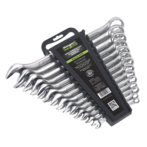 Sealey S0714 Siegen Imperial Combination Spanner Set 14pc