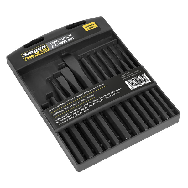 Sealey S0802 Siegen Punch & Chisel Set 12pc