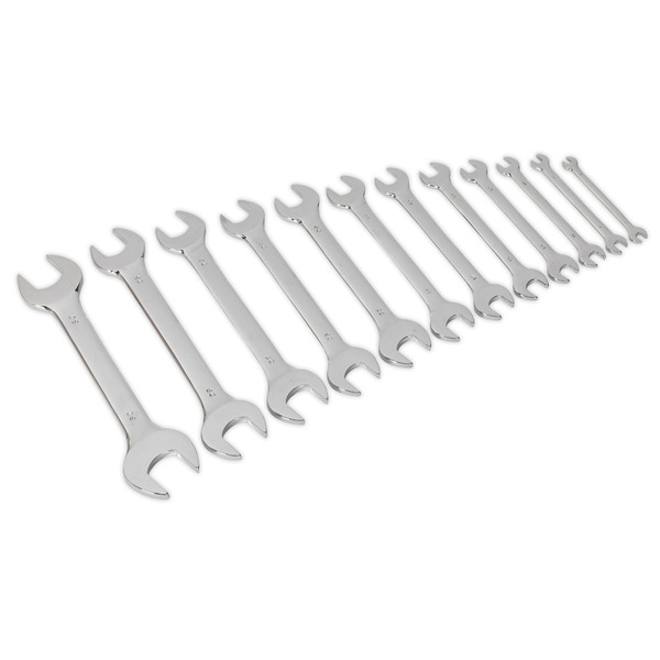 Sealey S0849 Siegen Double Open-End Spanner Set 12pc
