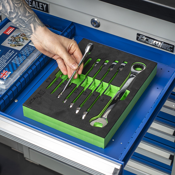 Sealey S0984 Siegen Imperial Combination Ratchet Spanner Set 8pc