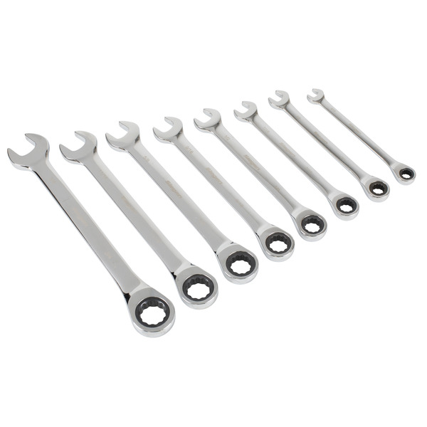 Sealey S0984 Siegen Imperial Combination Ratchet Spanner Set 8pc