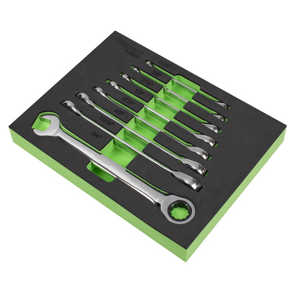 Sealey S0984 Siegen Imperial Combination Ratchet Spanner Set 8pc