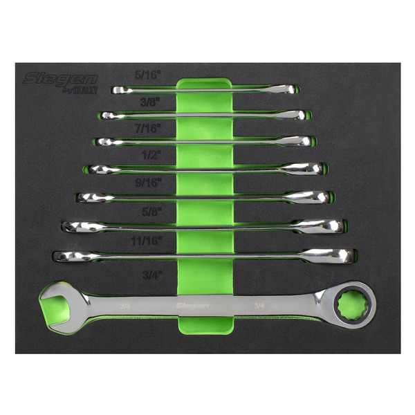Sealey S0984 Siegen Imperial Combination Ratchet Spanner Set 8pc