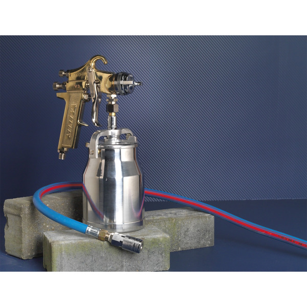 Sealey S701 Workshop Gold Series Suction Feed Spray Gun 1.8mm Set-Up