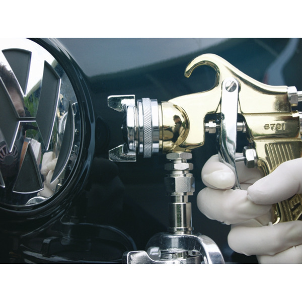 Sealey S701 Workshop Gold Series Suction Feed Spray Gun 1.8mm Set-Up