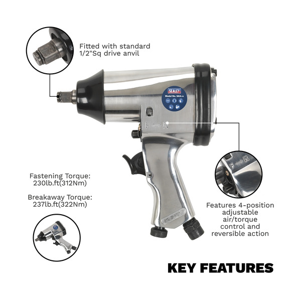 Sealey SA2 Air Impact Wrench 1/2
