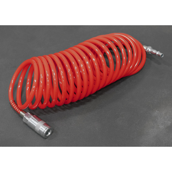 PE Coiled Air Hose with Couplings 5m x 5mm