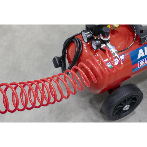 PE Coiled Air Hose with Couplings 5m x 5mm