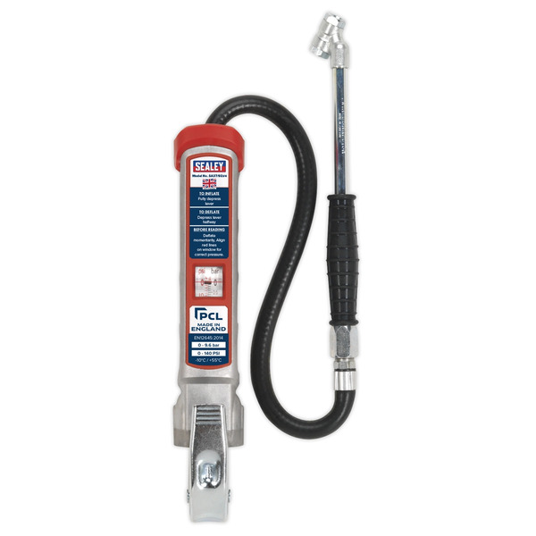 Sealey SA37/93 PCL Professional Tyre Inflator with Twin Push-On Connector