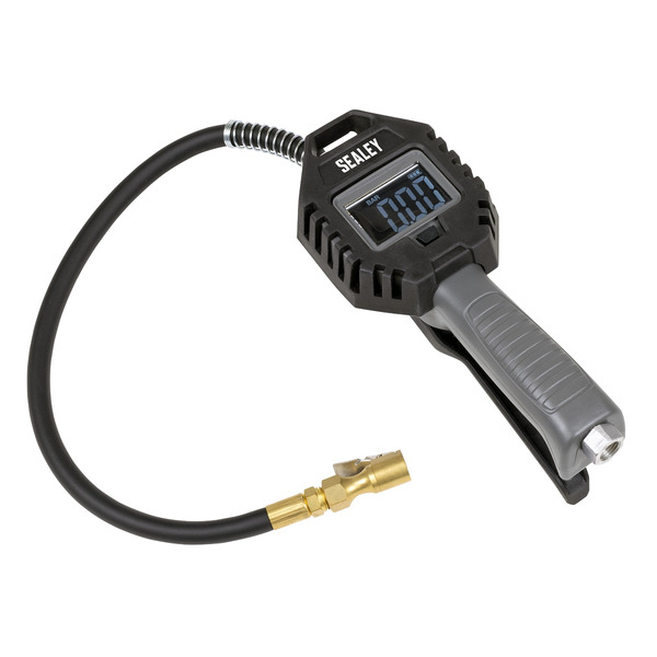 Sealey SA500 Digital Tyre Inflator with Clip on Connector & Rechargeable Digital Display