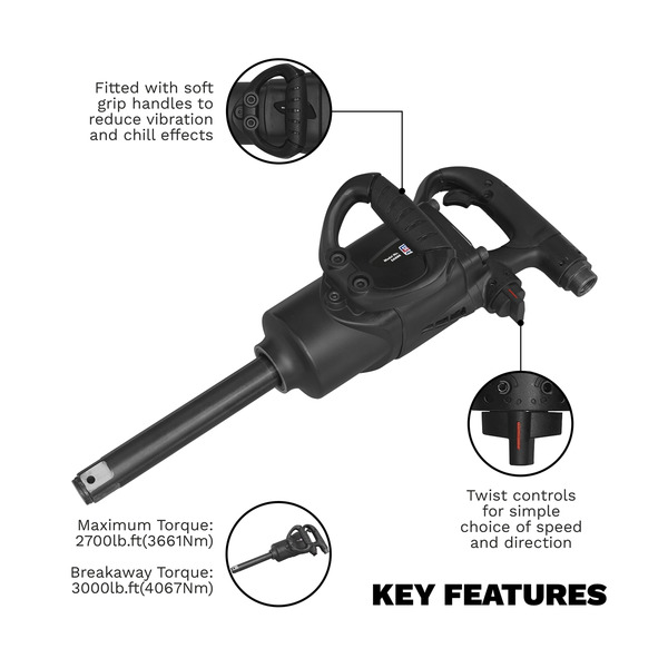 Sealey SA686 Premier Twin Hammer Air Impact Wrench 1