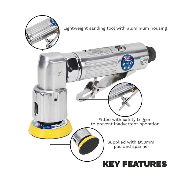 Sealey SA70 Air Orbital Sander 50mm