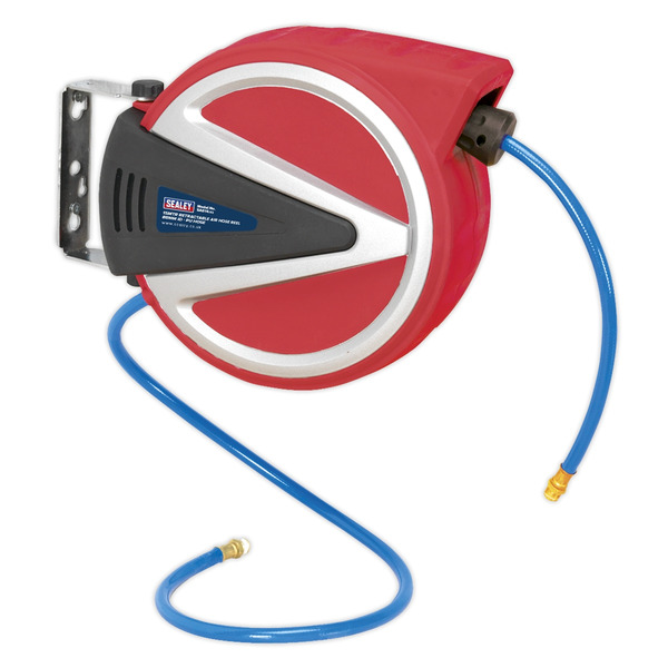 Sealey SA814 15m Retractable PU Air Hose Reel 8mm ID