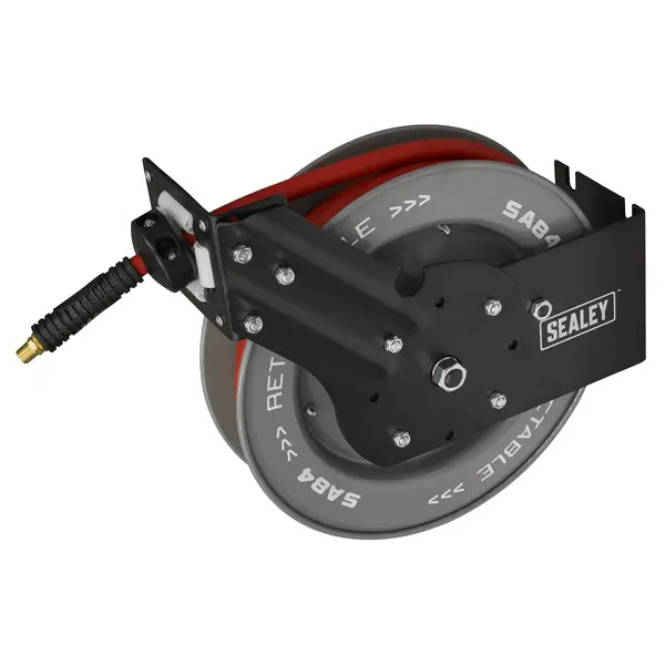 Sealey SA84 8m Retractable Rubber Air Hose with Steel Reel 10mm ID