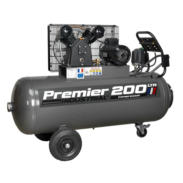 Sealey SAC3203B3PH Premier 200L Belt Drive Air Compressor with Front Control Panel