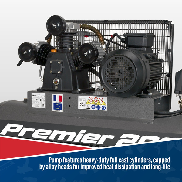 Sealey Premier 200L Belt Drive Air Compressor 5.5hp