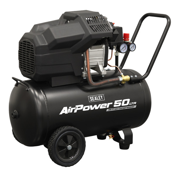 Air Compressor 50L V-Twin Oil Free Direct Drive 3hp