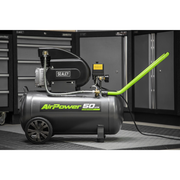 50L Direct Drive Air Compressor 2hp with 4pc Air Accessory Kit