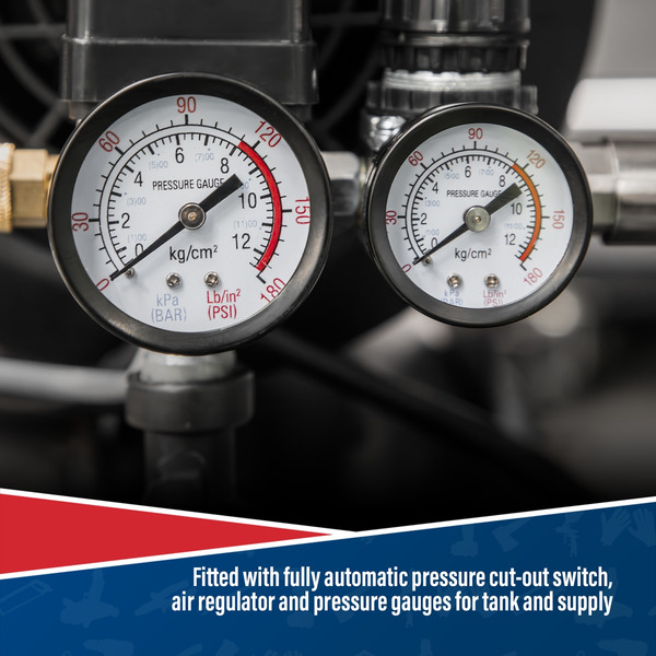 Sealey SAC5030VE 50L V-Twin Direct Drive Air Compressor 3hp