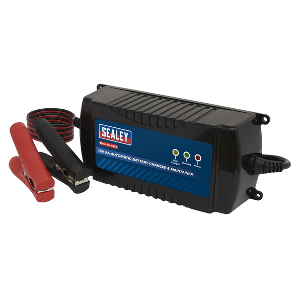 Sealey SBC8 12V Fully Automatic Battery Maintainer/Charger 8A