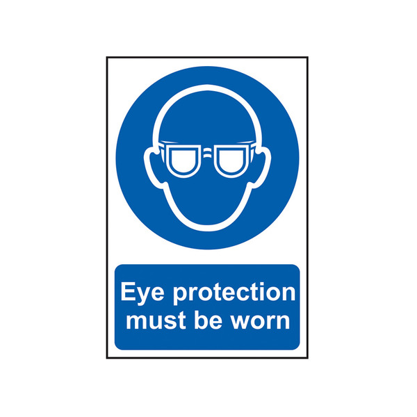 Scan SCA0007 Eye Protection Must Be Worn - PVC Sign 200 x 300mm