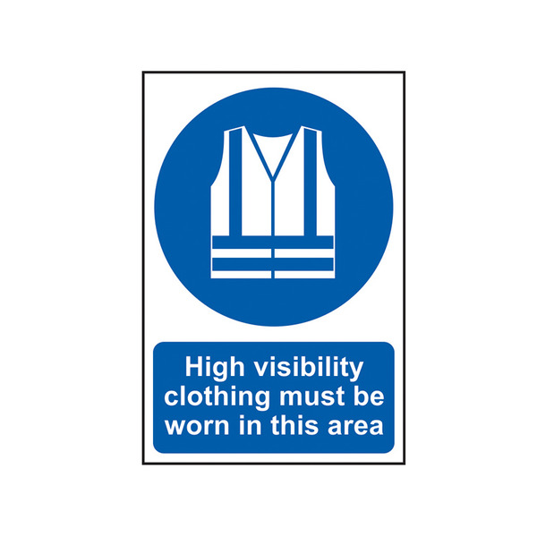 Scan SCA0022 High Visibility Jackets Must Be Worn In This Area - PVC Sign 200 x 300mm