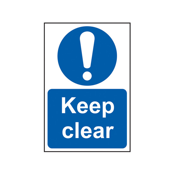 Scan SCA0253 Keep Clear - PVC Sign 200 x 300mm