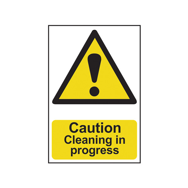 Scan SCA1114 Caution Cleaning In Progress - PVC Sign 200 x 300mm