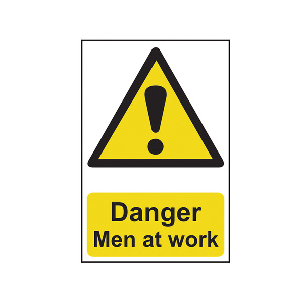 Scan SCA1200 Danger Men At Work - PVC Sign 200 x 300mm