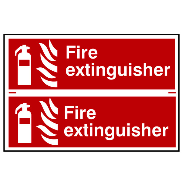 Scan SCA1351 Fire Extinguisher - 2 PVC Signs 300 x 100mm