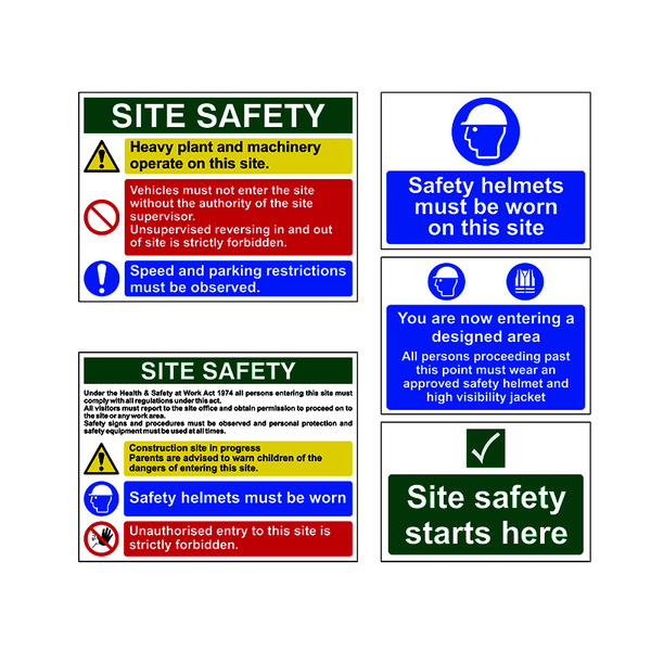 Scan SCA13974 PVC Construction Site Pack (5 signs)