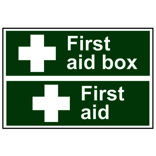 Scan SCA1553 First Aid Box / First Aid - PVC Signs 300 x 100mm