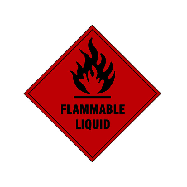Scan SCA1850S Flammable Liquid - Self Adhesive Vinyl Sign 100 x 100mm