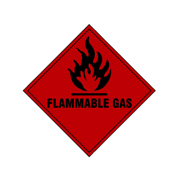 Scan SCA1852S Flammable Gas - Self Adhesive Vinyl Sign 100 x 100mm