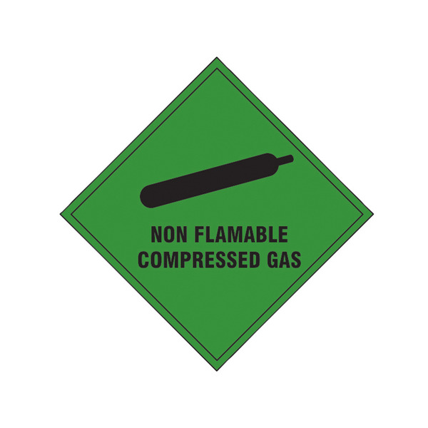 Scan SCA1870S Non Flammable Compressed Gas - Self Adhesive Vinyl Sign 100 x 100mm