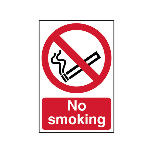 Scan SCA4050 No Smoking - PVC Sign 400 x 600mm