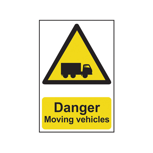 Scan SCA4100 Danger Moving Vehicles - PVC Sign 400 x 600mm