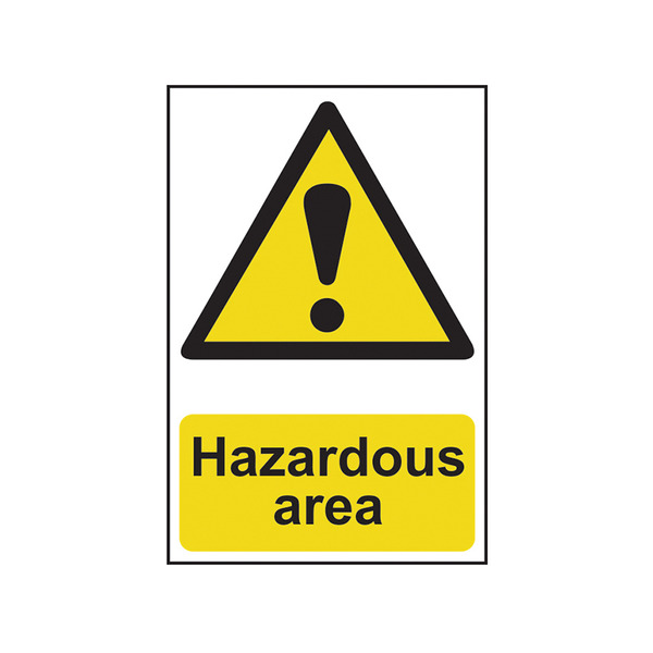 Scan SCA4107 Hazardous Area - PVC Sign 400 x 600mm