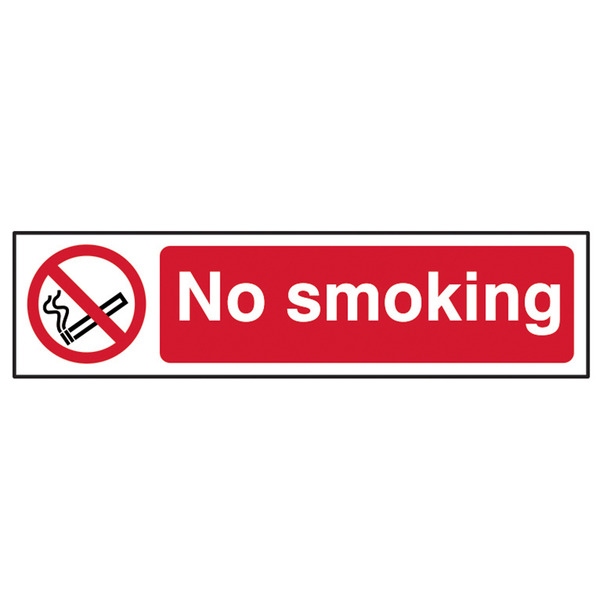 Scan SCA5050 No Smoking - PVC Sign 200 x 50mm